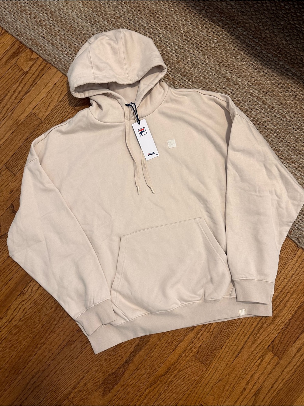 NWT Fila Men's Cream Pullover Hoodie